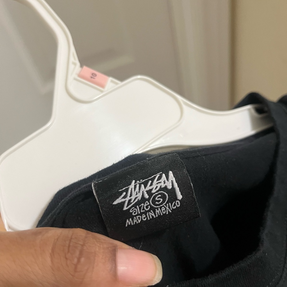 Y2K 2000s Oversized Stussy Black Graphic T-Shirt - Picture 3 of 3